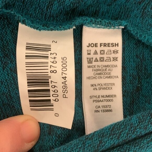 Joe Fresh Knit Lightweight Green Sleeveless Rouched Dress - Picture 10 of 10